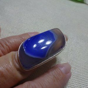 Gorgeous "PURPLE BOTSWANA AGATE" Handmade Sterling Ring Size 6.5 #273B
